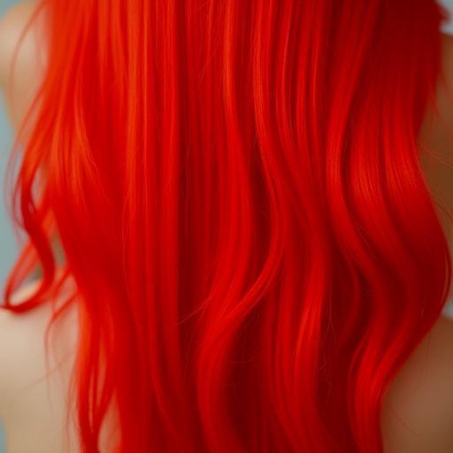 Vibrant red hair color with dimension.